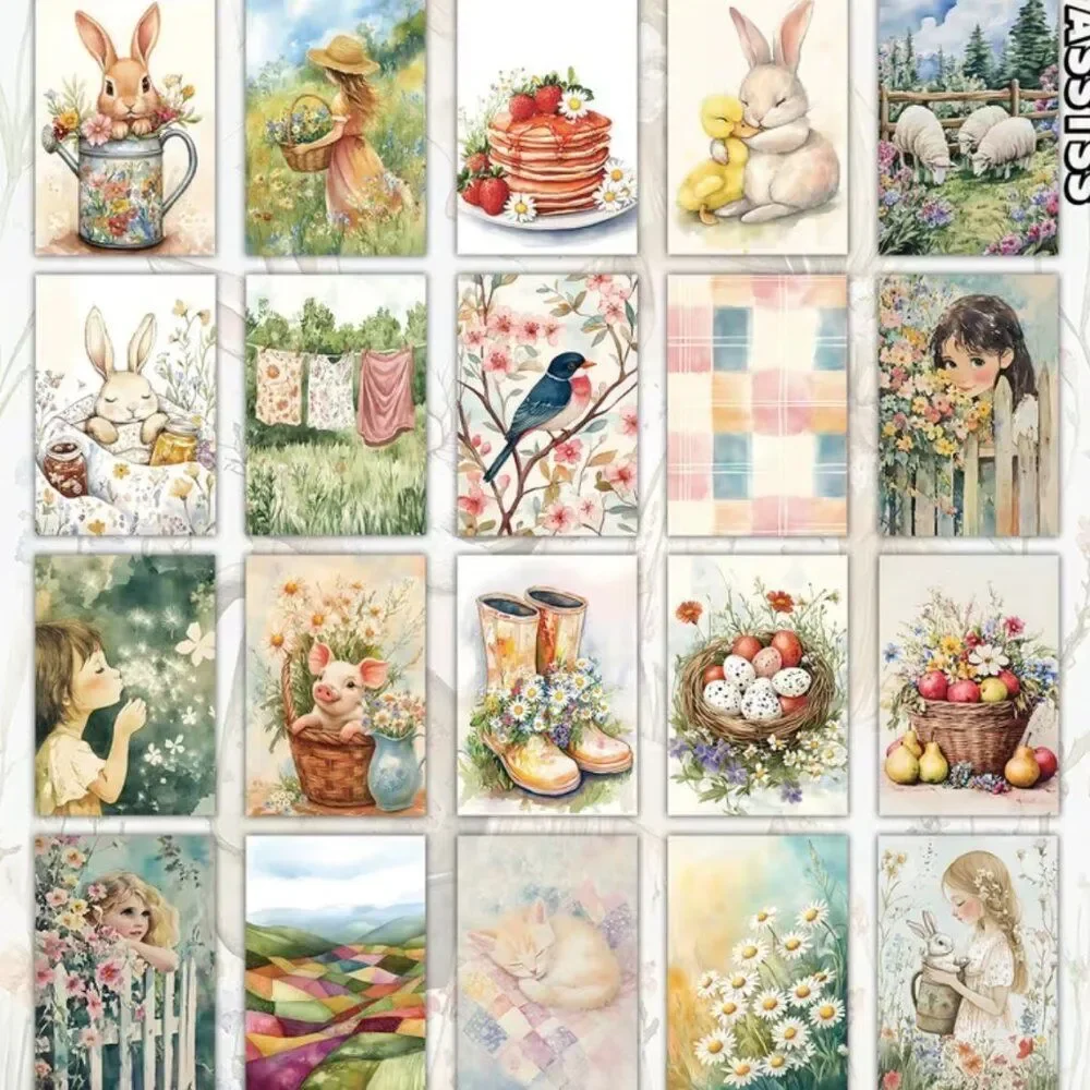 NWT 20pc Vintage Easter Postcard Card Set Scrapbook Junk Journal Craft Ephemera